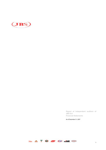 Thumbnail JBS N.V. Financial Statement 2007