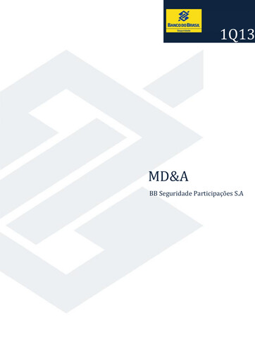 Miniature BB Seguridade Participações Rapport trimestriel 2013-q1