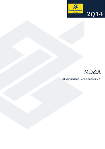 Miniature BB Seguridade Participações Rapport trimestriel 2014-q2