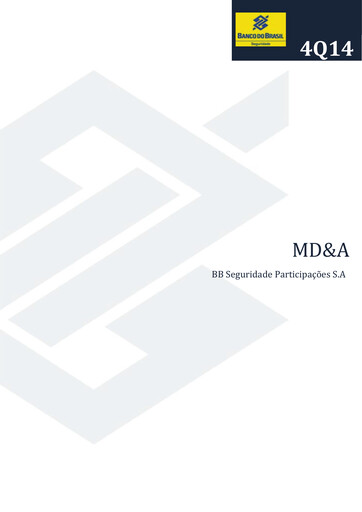 Miniature BB Seguridade Participações Rapport trimestriel 2014-q4