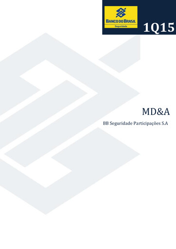 Miniature BB Seguridade Participações Rapport trimestriel 2015-q1