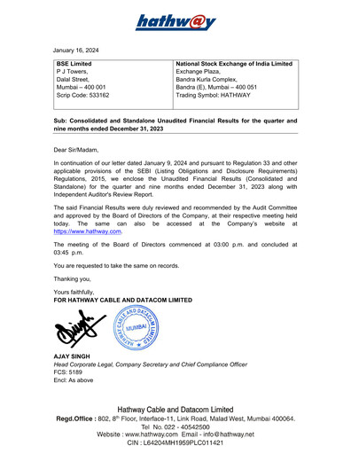 Thumbnail Hathway Quarterly Report 2023-q3