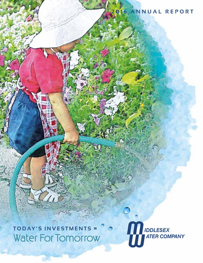 Thumbnail Middlesex Water Company
 Annual Report 2016