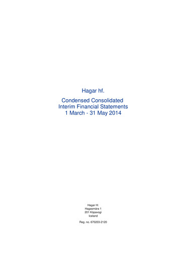 Thumbnail Hagar hf. Quarterly Report 2014-q1
