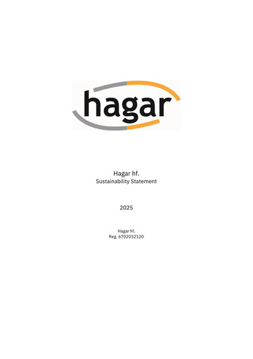 Thumbnail Hagar hf. Sustainability Report 2025
