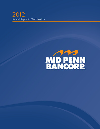 Vorschaubild Mid Penn Bancorp Jahresbericht 2012