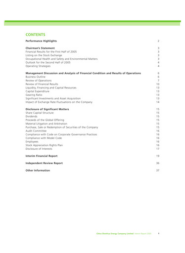 Thumbnail China Shenhua Energy Half-year Report 2005-h1