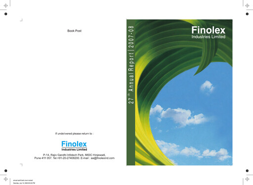 Thumbnail Finolex Industries Annual Report 2007-2008
