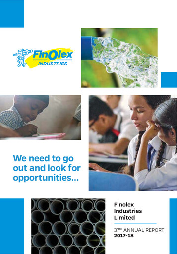 Thumbnail Finolex Industries Annual Report 2017-2018