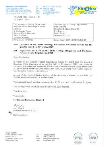 Thumbnail Finolex Industries Quarterly Report 2020-q1