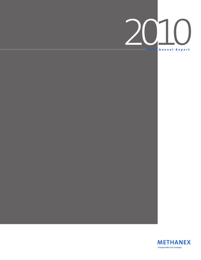 Thumbnail Methanex Annual Report 2010