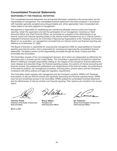 Vorschaubild Methanex Finanzmitteilung 2006