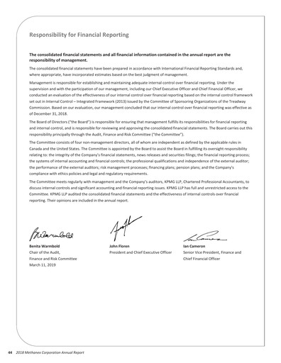 Vorschaubild Methanex Finanzmitteilung 2018