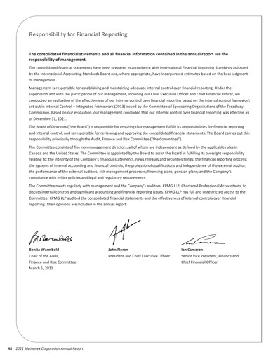 Vorschaubild Methanex Finanzmitteilung 2021