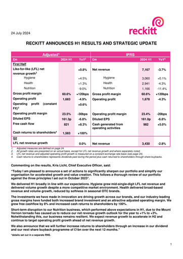 Vorschaubild Reckitt Benckiser
 Halbjahresbericht 2024-h1