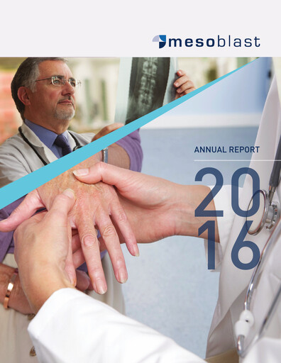 Miniature Mesoblast
 Rapport annuel 2016