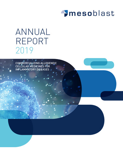 Miniature Mesoblast
 Rapport annuel 2019