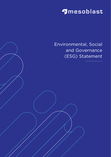Thumbnail Mesoblast
 ESG Report 2022
