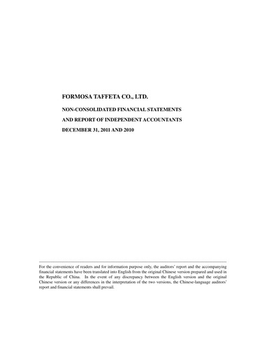 Thumbnail Formosa Taffeta Financial Statement 2011