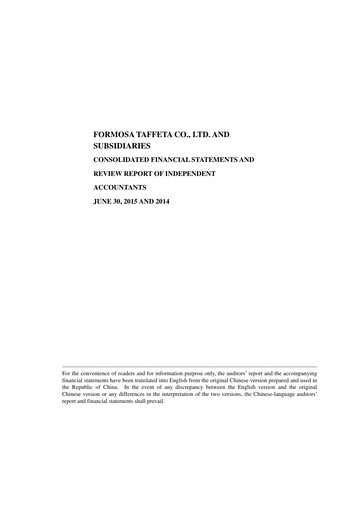 Thumbnail Formosa Taffeta Quarterly Report 2015-q2
