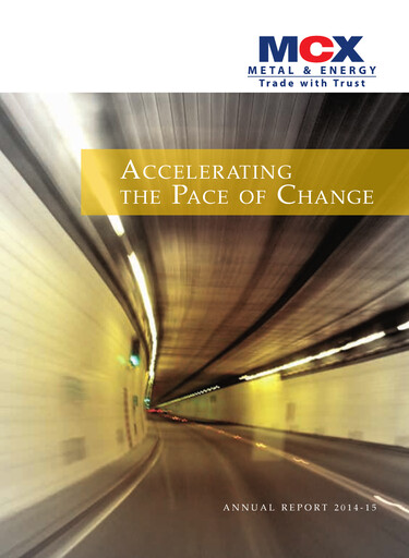 Thumbnail Multi Commodity Exchange Annual Report 2014-2015