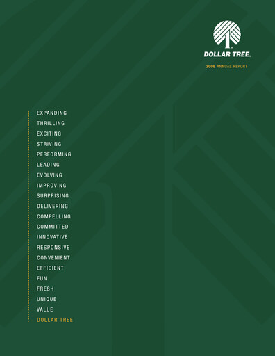 Thumbnail Dollar Tree Annual Report 2006