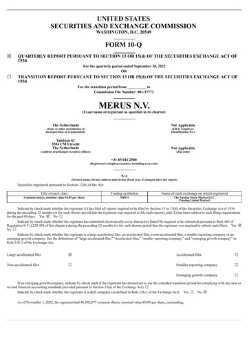 Thumbnail Merus Quarterly Report 2022-q3