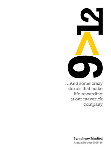 Thumbnail Symphony Limited Annual Report 2015-2016