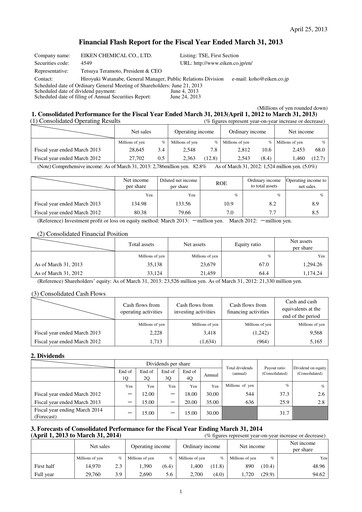 Thumbnail Eiken Chemical Financial Statement fy2012