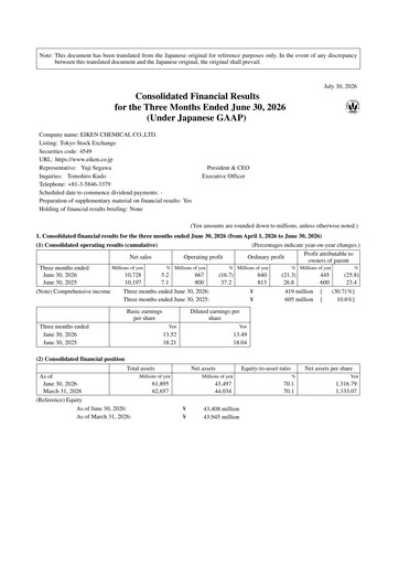 Thumbnail Eiken Chemical Quarterly Report fy2027-q1