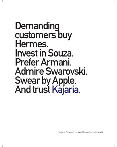 Thumbnail Kajaria Ceramics
 Annual Report 2010-2011