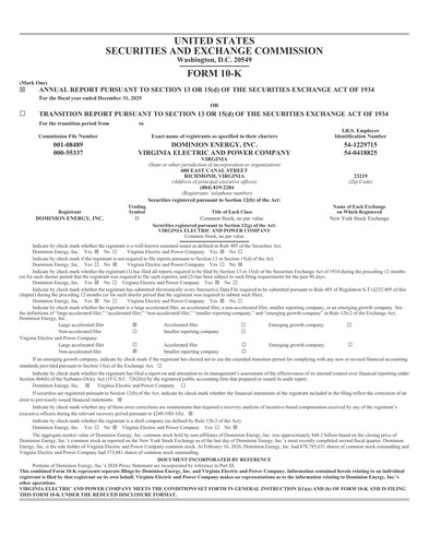 Thumbnail Dominion Energy Financial Report 2025