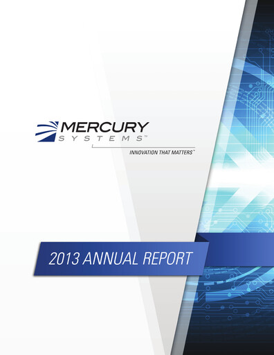 Thumbnail Mercury Systems Annual Report 2013