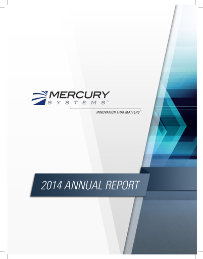 Thumbnail Mercury Systems Annual Report 2014