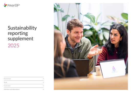 Thumbnail Aker BP
 Sustainability Report 2025