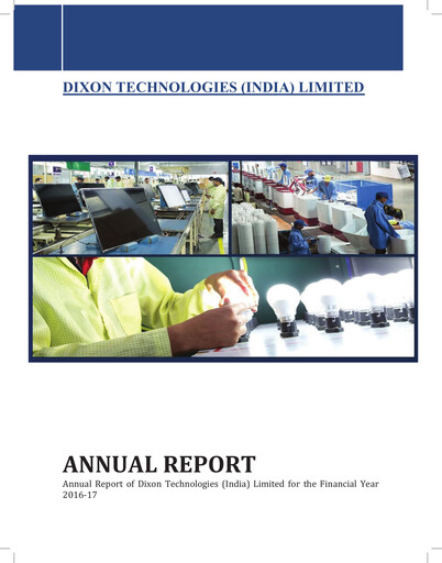 Thumbnail Dixon Technologies Annual Report 2016-2017