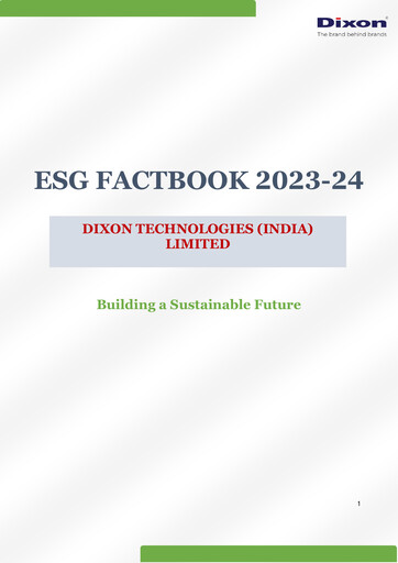 Thumbnail Dixon Technologies ESG Report 2023-2024