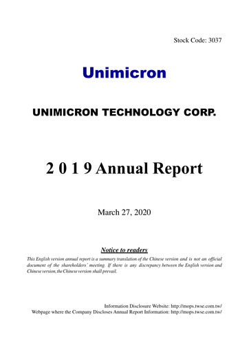 Thumbnail Unimicron Annual Report 2019