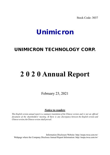 Thumbnail Unimicron Annual Report 2020