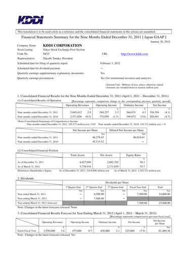 Vorschaubild KDDI Finanzmitteilung 2011-9m
