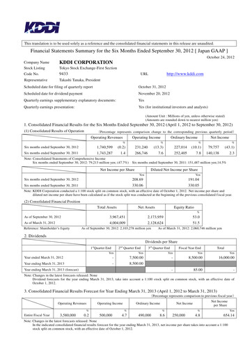 Vorschaubild KDDI Finanzmitteilung 2012-h1