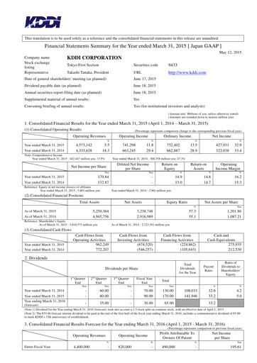 Vorschaubild KDDI Finanzmitteilung 2014
