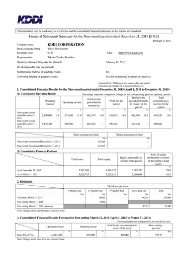 Vorschaubild KDDI Finanzmitteilung 2015-9m