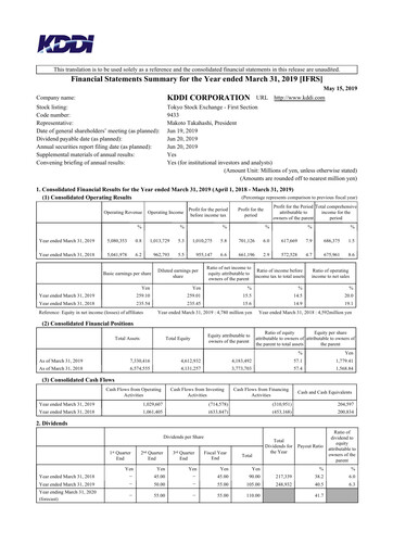 Vorschaubild KDDI Finanzmitteilung 2018