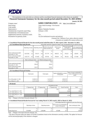 Vorschaubild KDDI Finanzmitteilung 2021-9m
