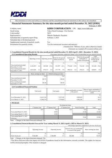 Vorschaubild KDDI Finanzmitteilung 2022-9m