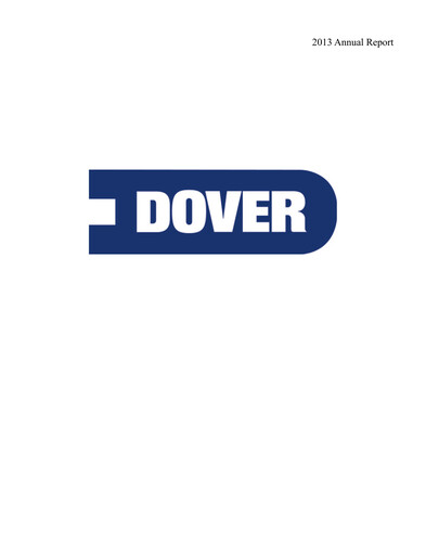 Thumbnail Dover Corporation Annual Report 2013