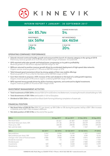 Thumbnail Kinnevik Quarterly Report 2017-q3
