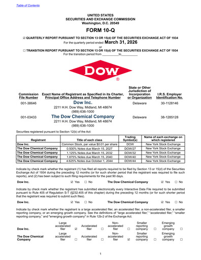 Thumbnail Dow Quarterly Report 2026-q1