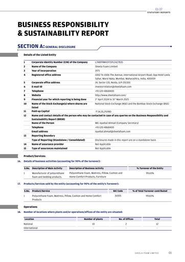 Thumbnail Sheela Foam
 ESG Report 2024-2025